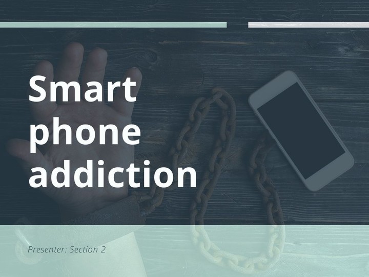 تصميم عرض تقديمي عن ادمان الهواتف الذكية - smart phone addiction powerpoint