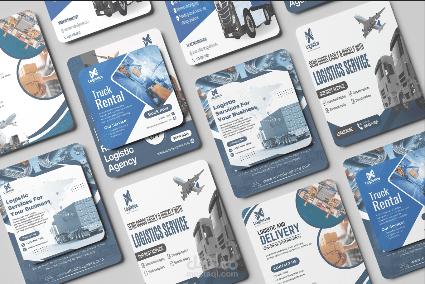 Logistics Social Media Graphics: Professional and Impactful Designs