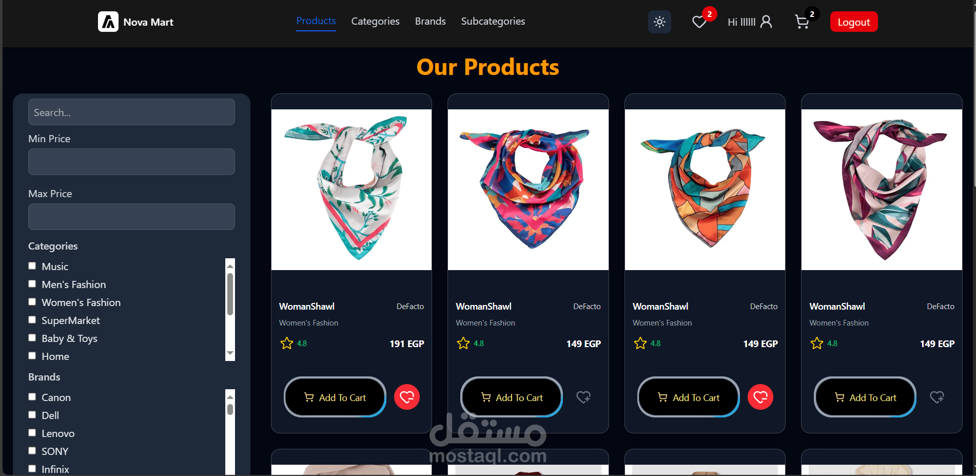 Ecommerce Nova Mart