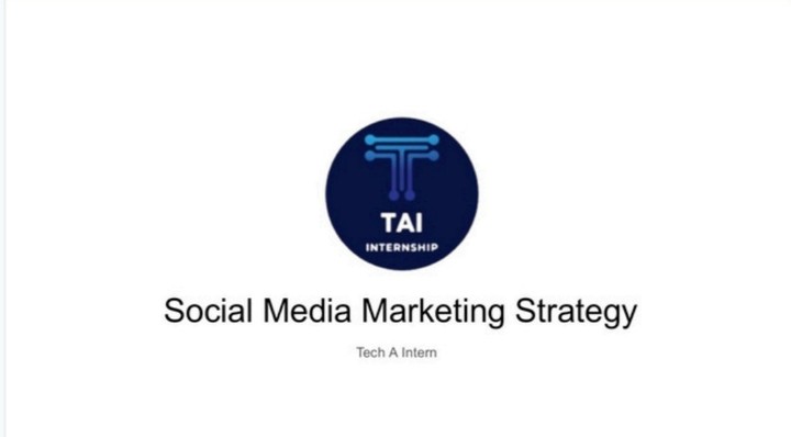 Social media strategy for Tech A Intern