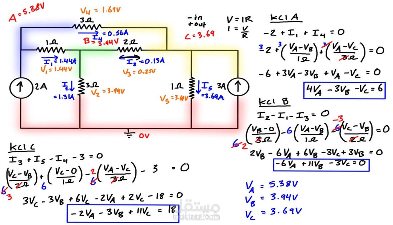شرح وحل تمارين مواد الهندسة الكهربائية Electrical Engineering