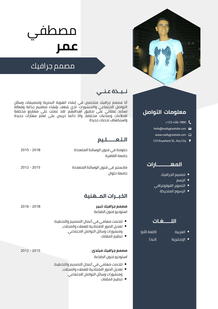 تصميم CV  احترافي