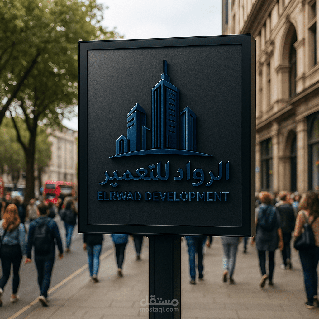 تصميم هويه بصريه لشركه الرواد للتعمير