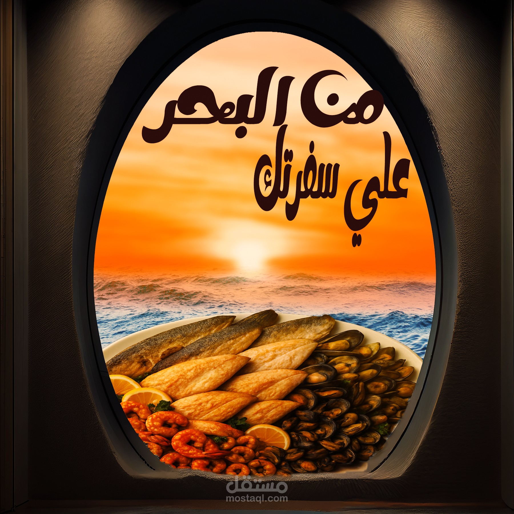اعلان لمطعم اسماك