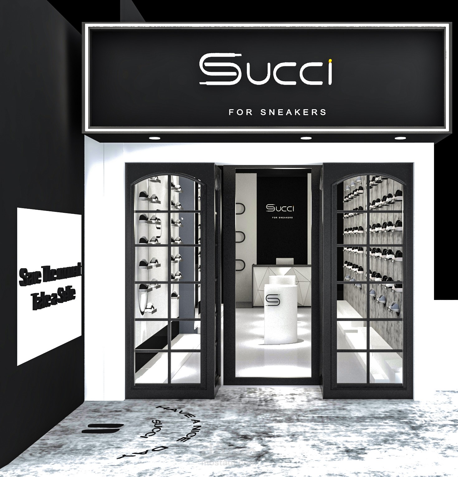 Succi sneaker shop تصميم داخلى وديكور لمحل