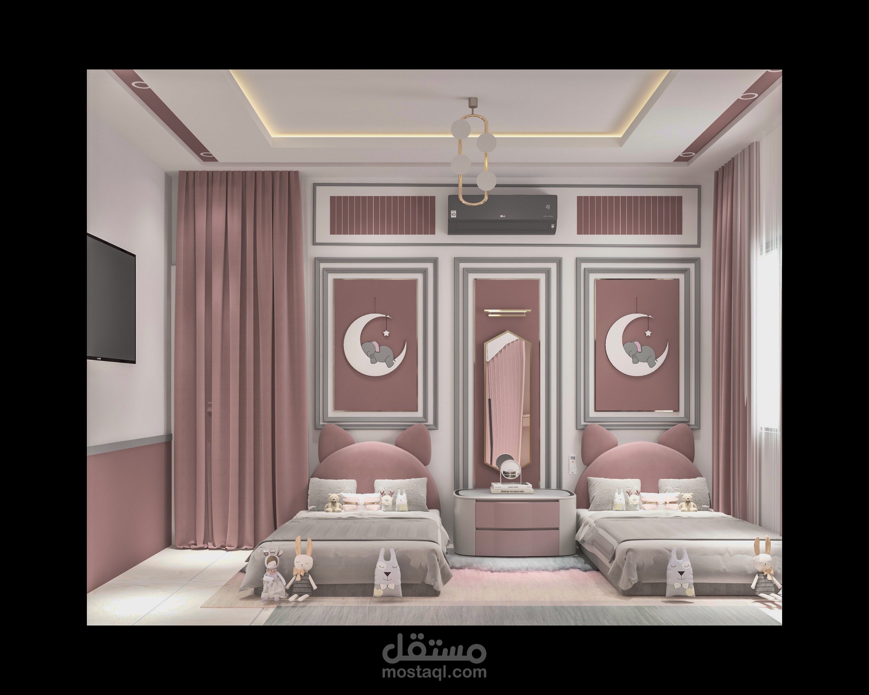 تصميم داخلى لغرفة اطفال kids bedroom interior design