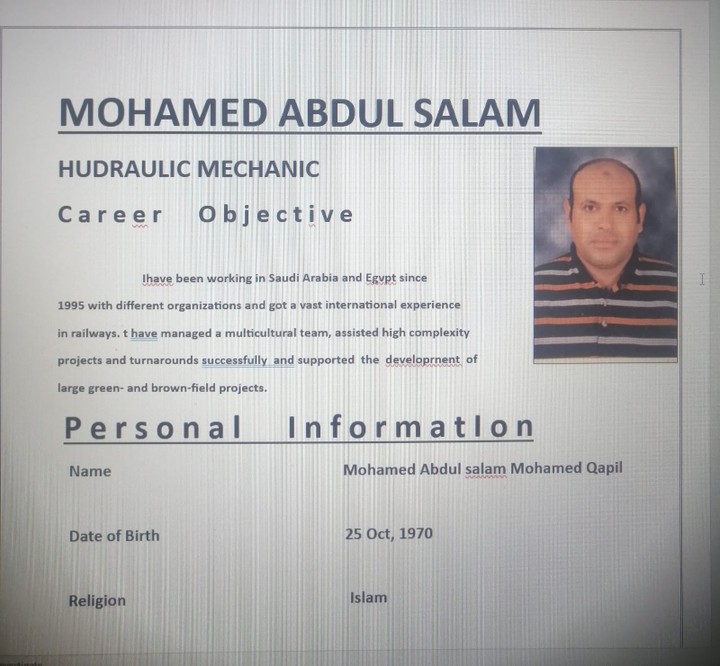 عمل cv وترجمه وتنسيق بعض البيانات