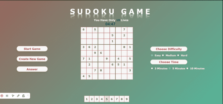 SUDOKU Game