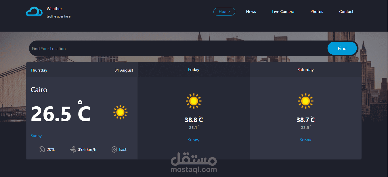 موقع لمعرفة الطقس