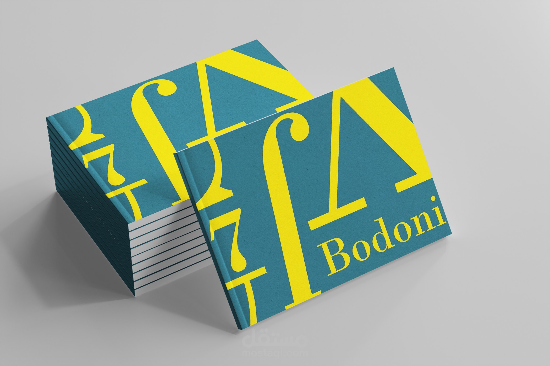 تصميم كتيب للخط bodoni