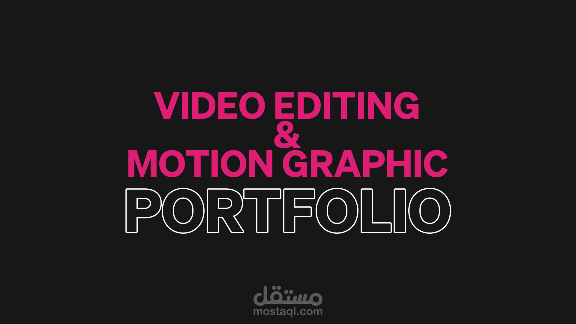 video editing and motion graphic portfolio