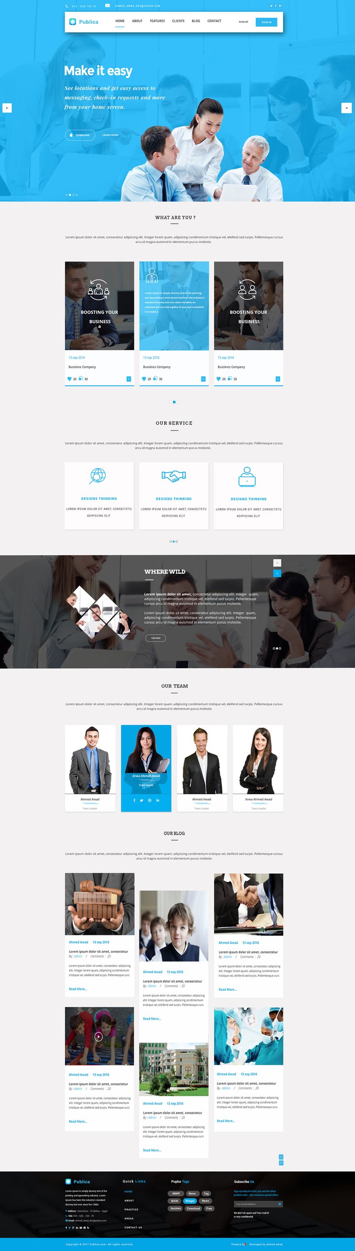 Publica - Bussiness PSD Template