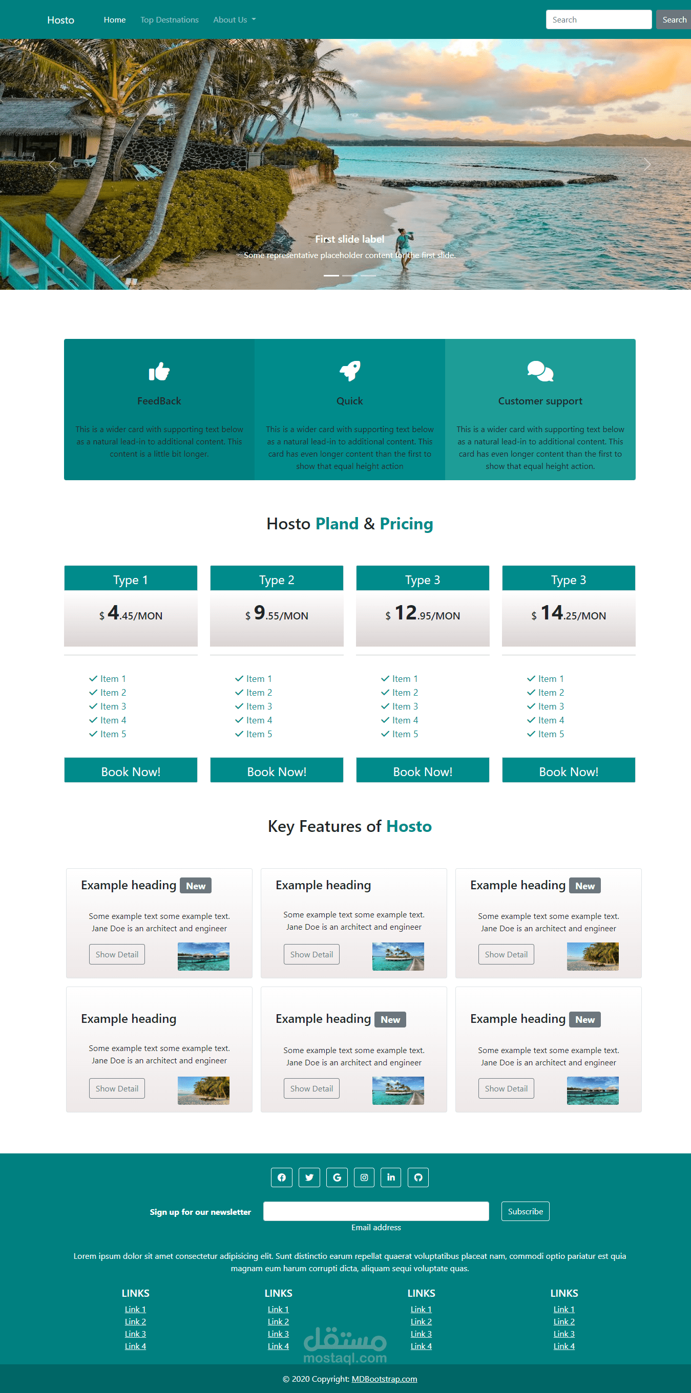 Responsive Home Page مستقل Responsive Home Page مستقل