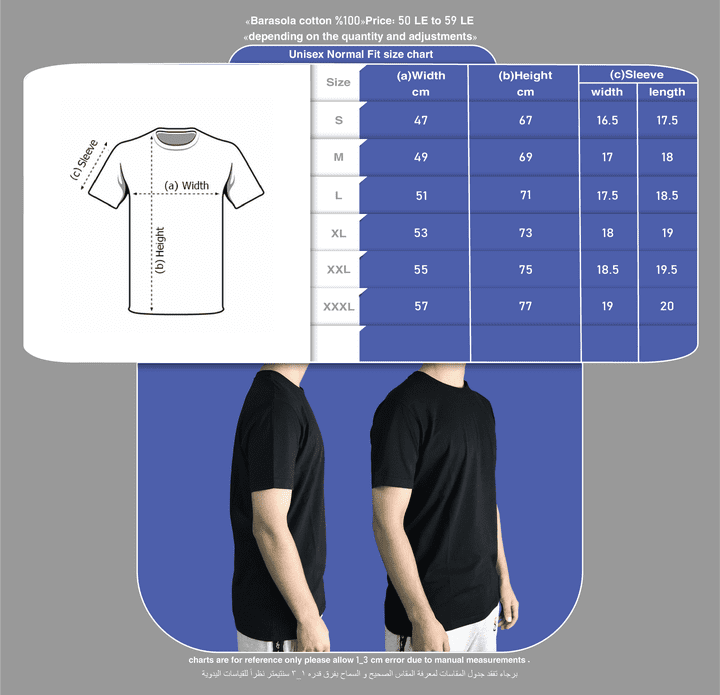 Size charts designs