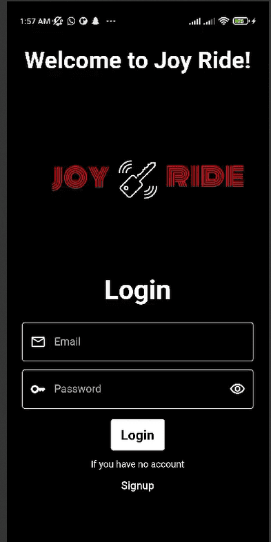 تطبيق joyride لايجار السيارات