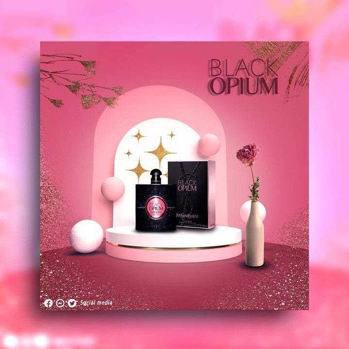 A social media advertisement (black opium) was designed