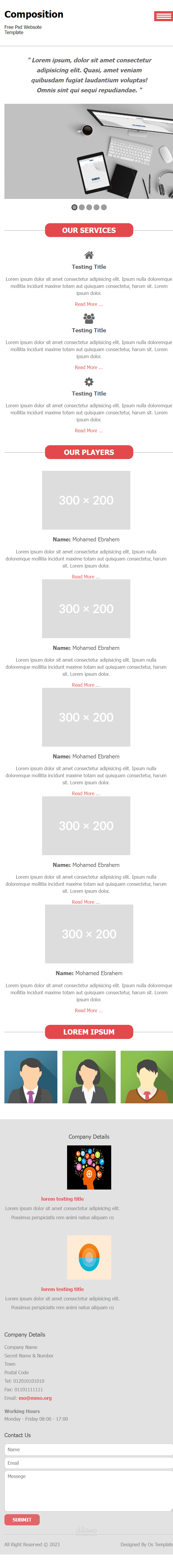 landing page