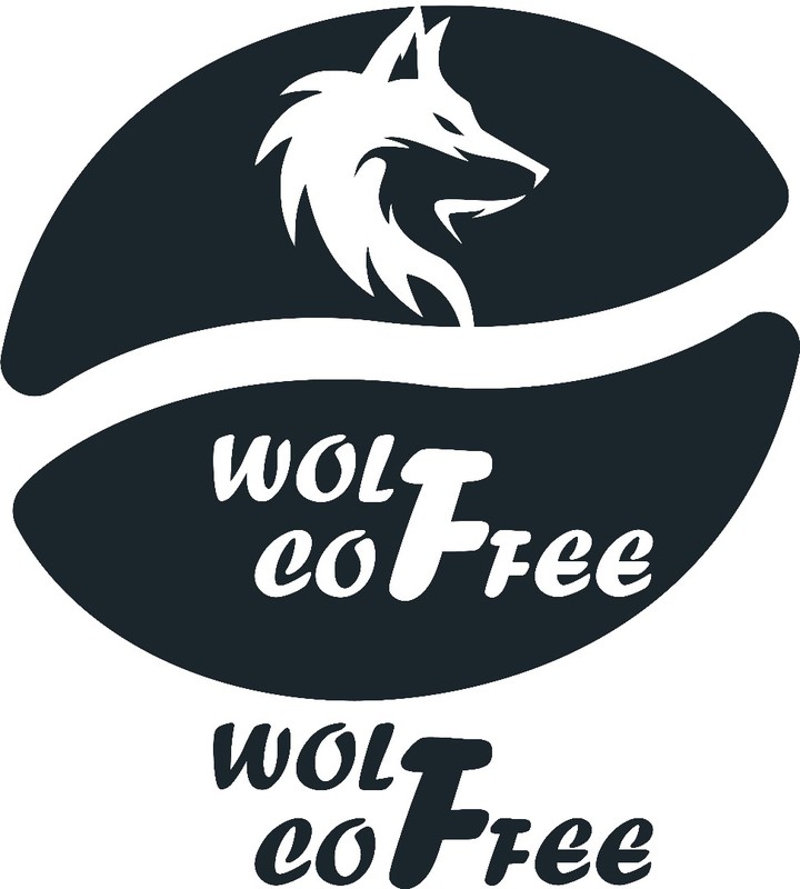 شعار مقهى باسم wolf coffee