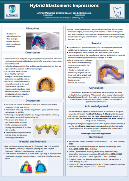 Poster about hybrid elastomeric impressions