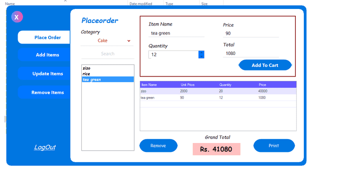 Cafe Management System in C# (Csharp) (Sql Server)