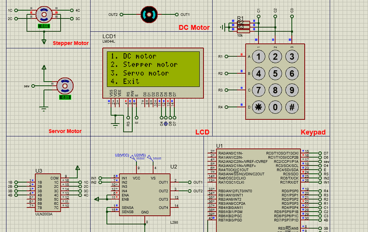 لوحة التحكم بالمحركات (Stepper, Servo, and DC Motors Dashboard)