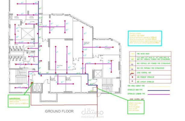 Firefighting design  for Educational building project