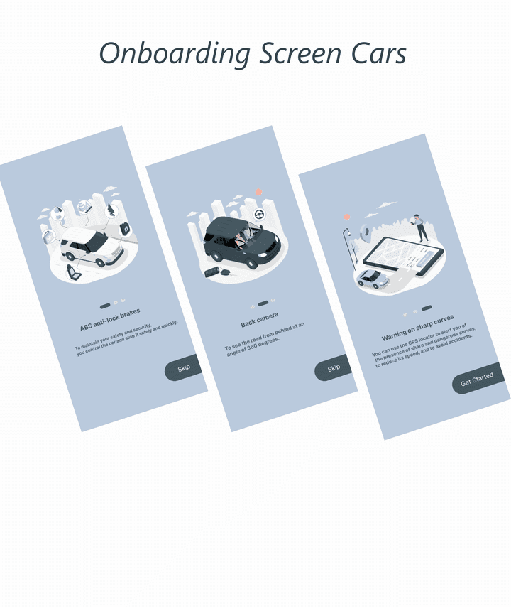 Onboarding Screen Cars