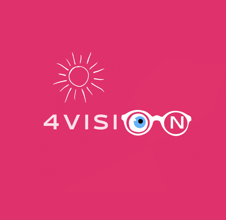 تصميم لوجو لصفحة فيسبوك براند نظارات "4VISION".