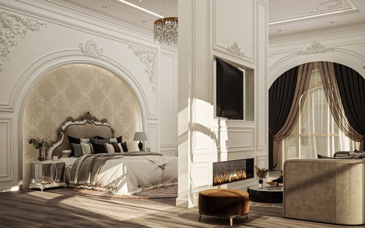 Neoclassical bedroom