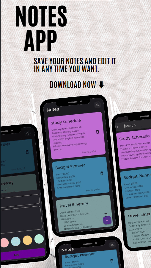 Notes-App || Mobile app build with Flutter