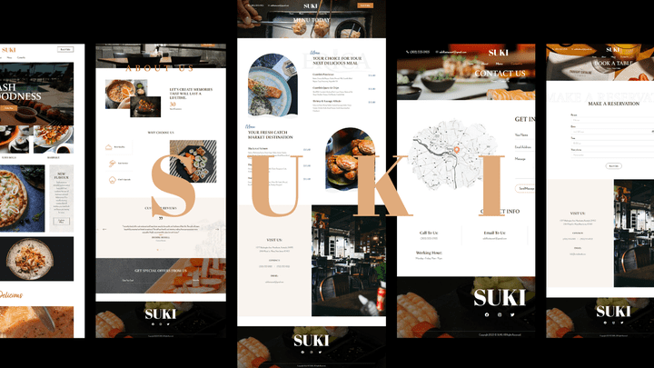 SUKI - Website for A Seafood Restaurant