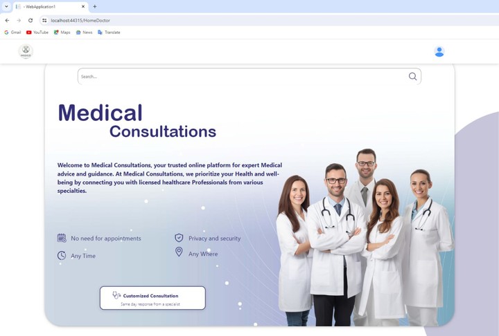 Medical Consultation website