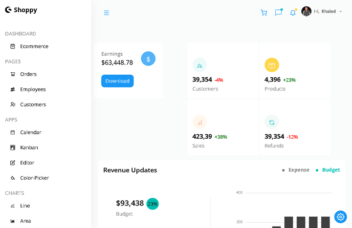 React Admin Dashboard App