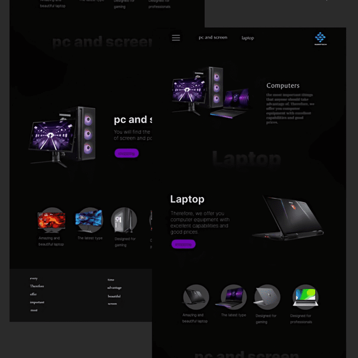 Design a website for selling computers