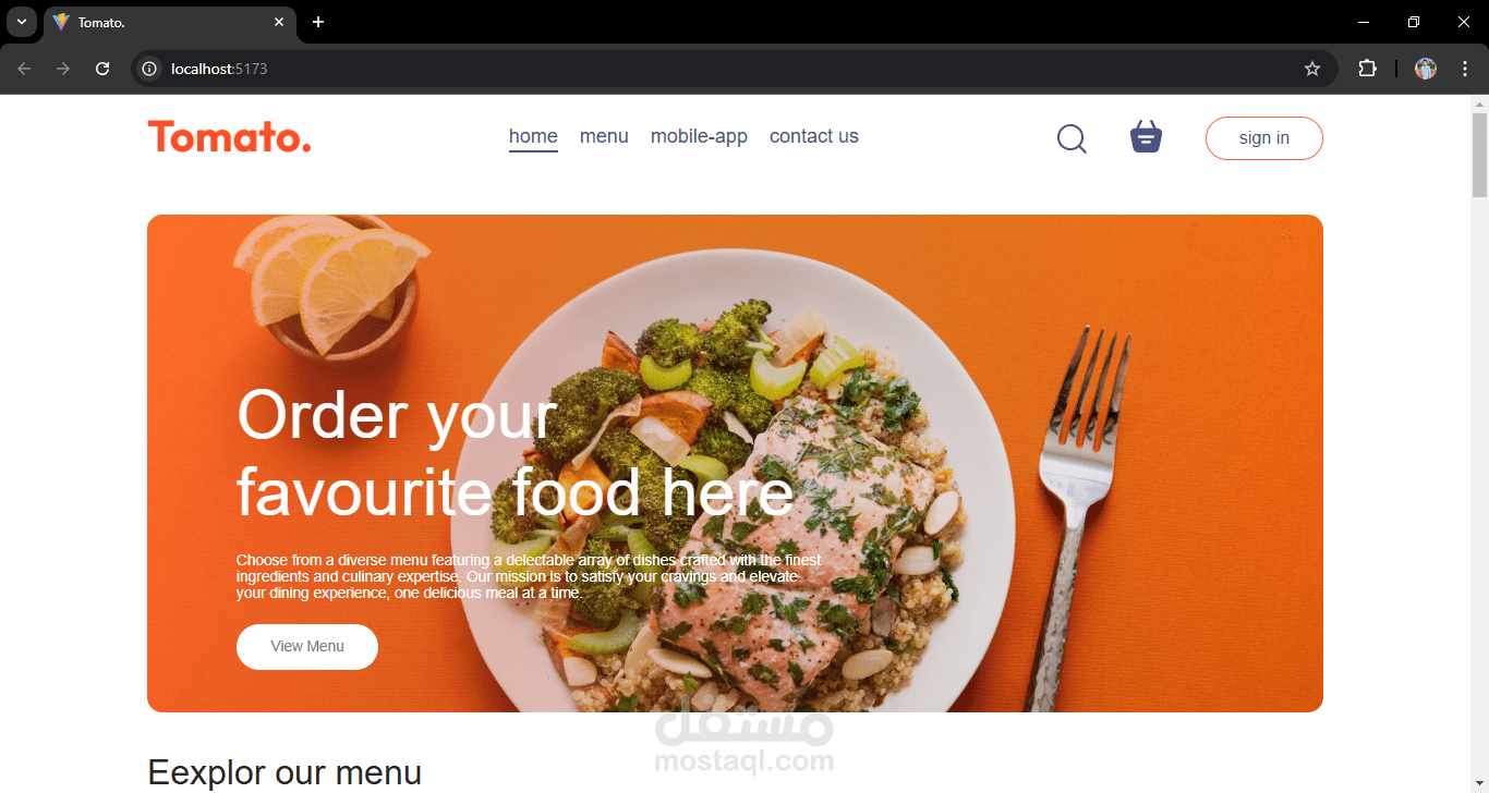 Food Delivery Website