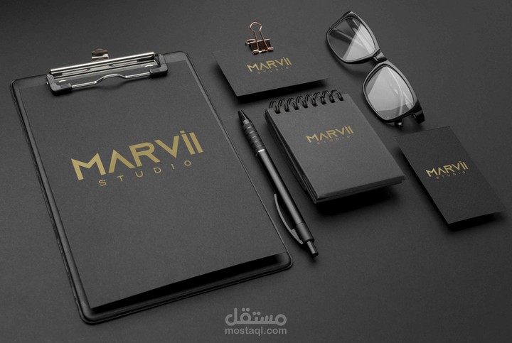 هويه بصريه وشعار لاستوديو تصوير marvil studios