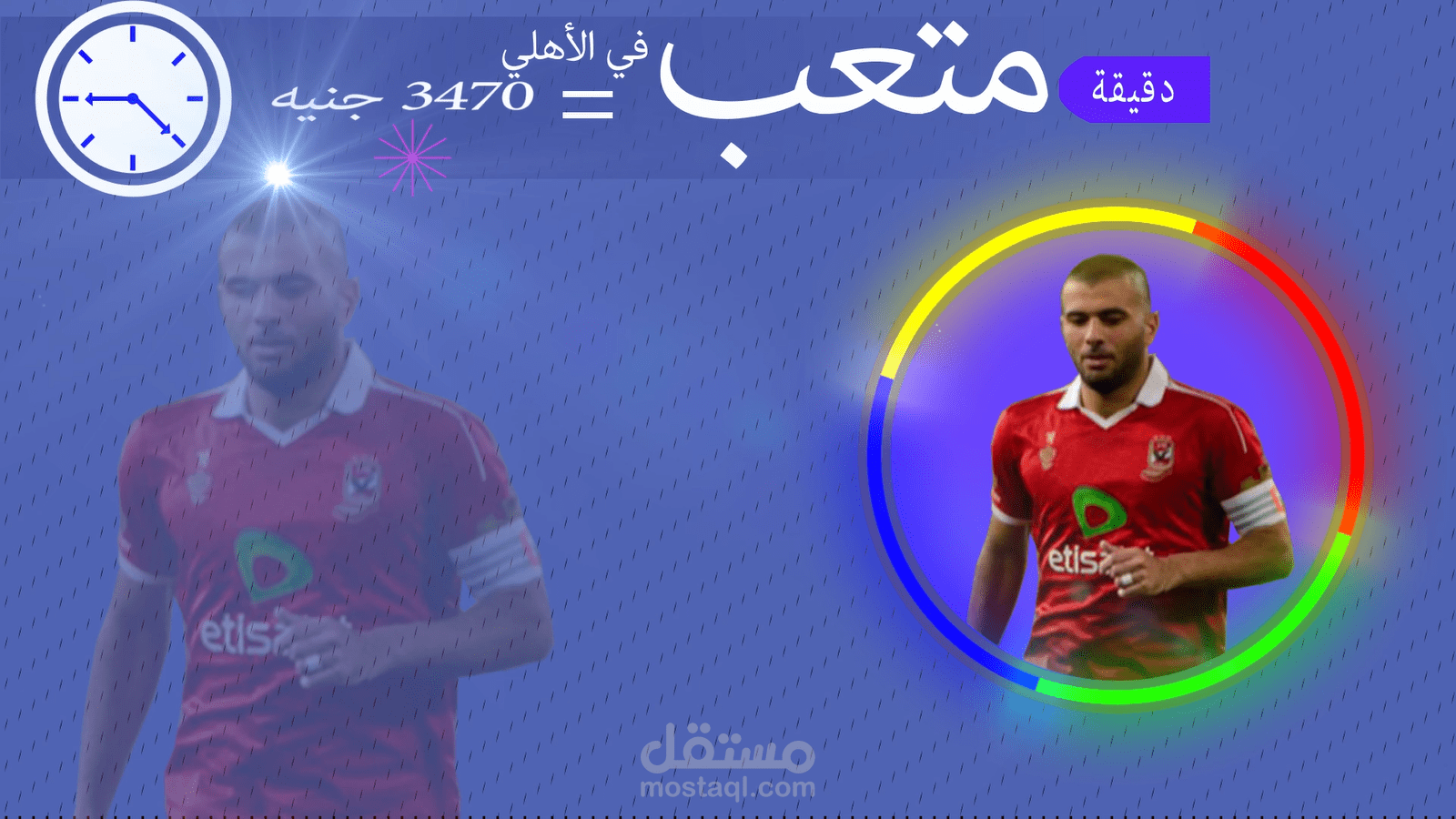 انفوجرافيك عن لاعب النادي الاهلي عماد متعب