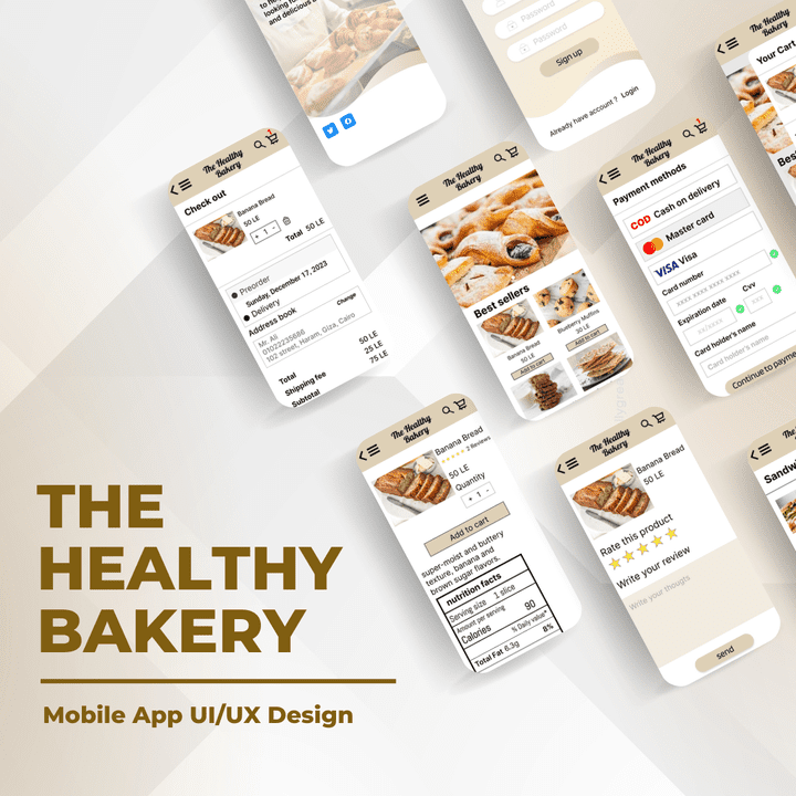 UI/UX تطبيق ديليفري مخبز