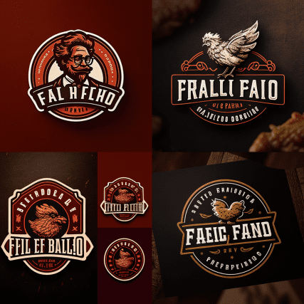 logos design to restaurant fried chicken