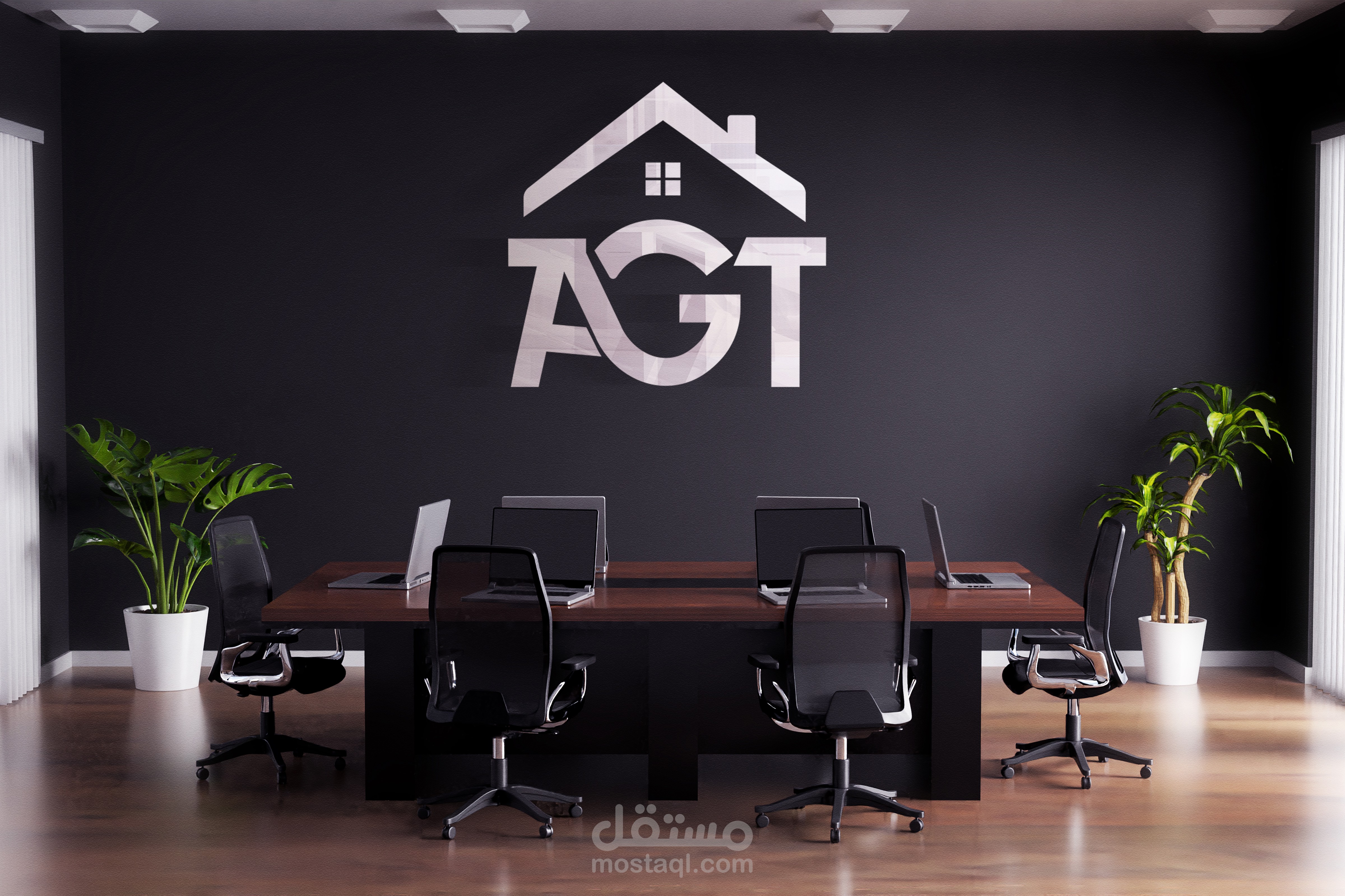 تصميم شعار AGT الشقق السكنية