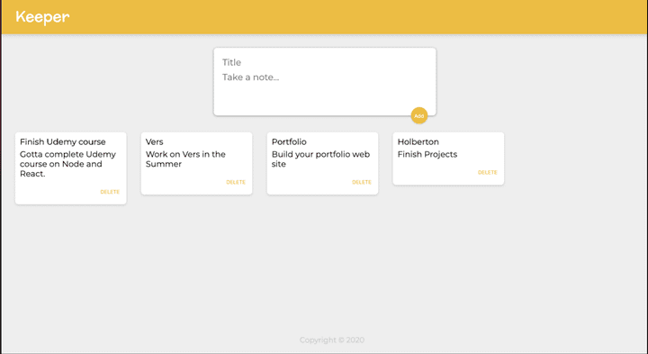 Note Kepper app