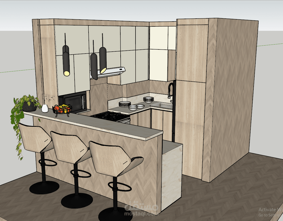 تصميم  لمطبخ في مديني
