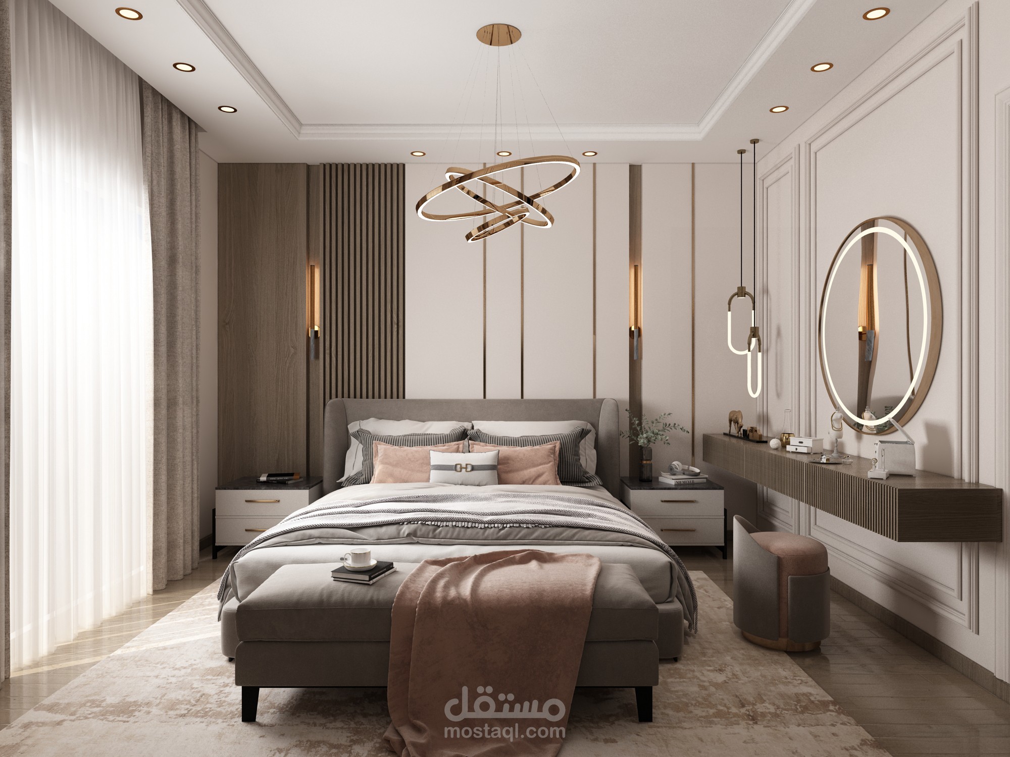 تصميم داخلي لغرفة نوم | مستقل