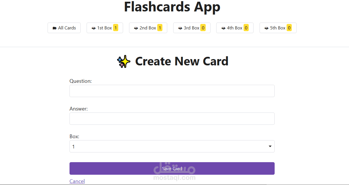 Flashcards App (Django Development)