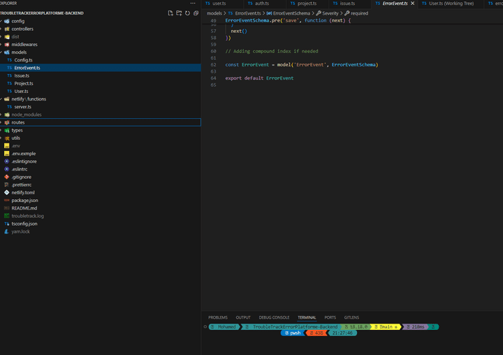 Error Tracking System – Full Stack developer (Own Project)