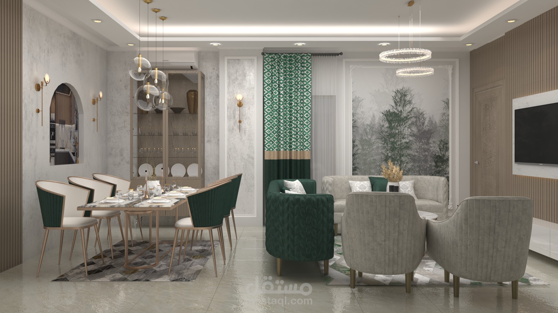 تصميم صاله استقبال | مستقل