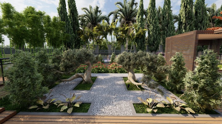 private villa garden - new Cairo