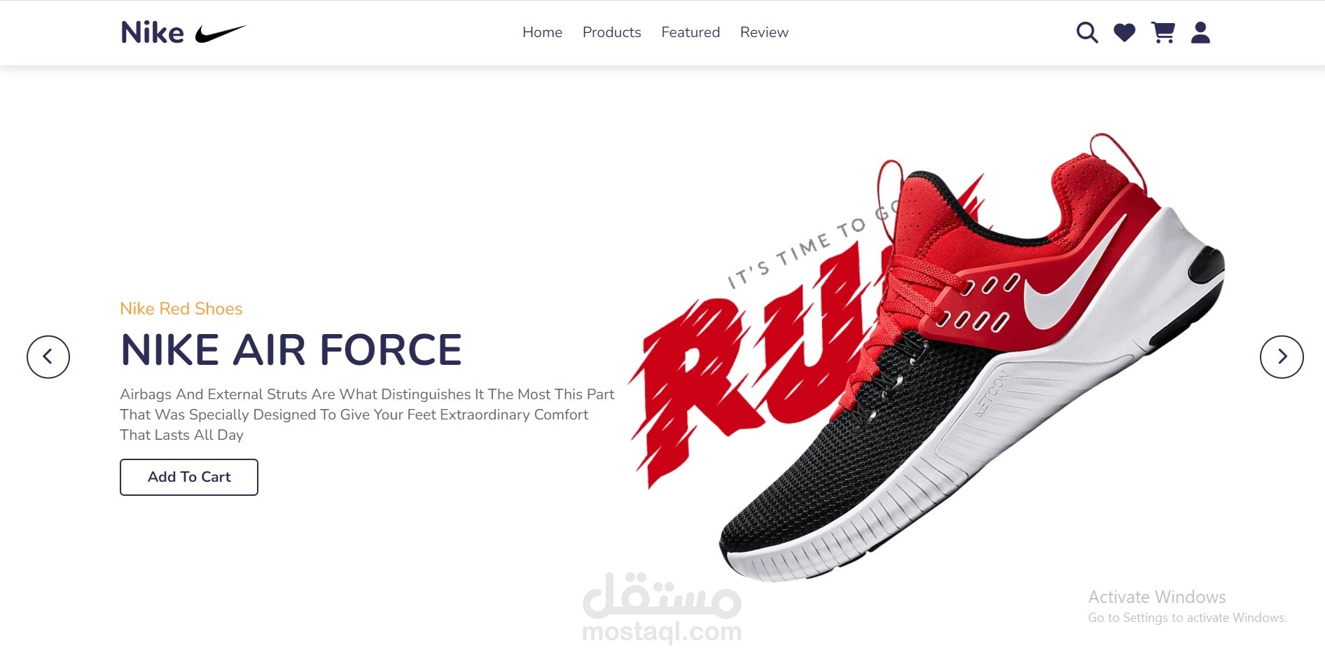 Shoes Shop site مستقل