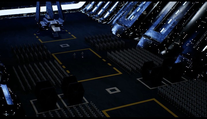 Starwars hangar 3D animation