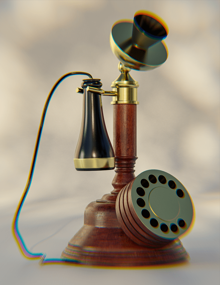 3D Vintage Telephone